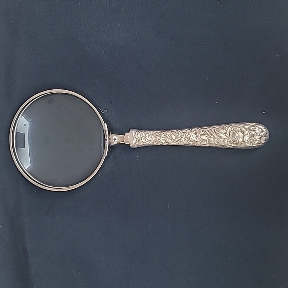 Vintage Sheffield Sterling Silver Magnifying Glass